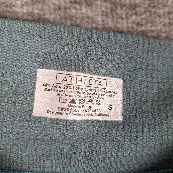 Athleta Wool Blend Leggings Blue Pattern Women's Small 306607 NWT - Picture 3 of 10